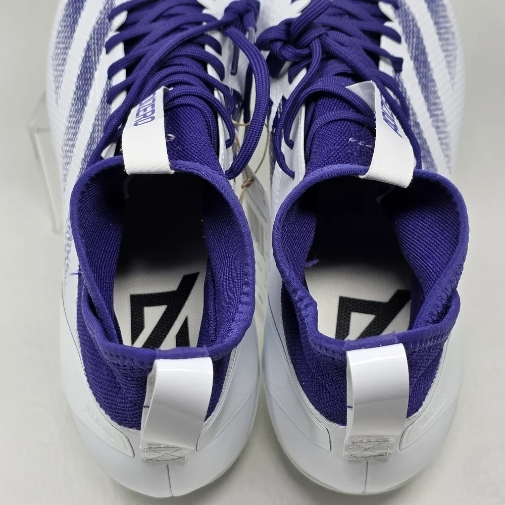 adidas adizero Impact Football Cleats Team Purple White IF2480 Men’s Size 16 New